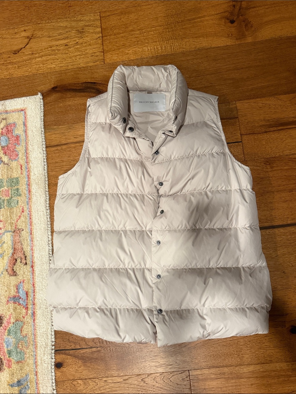 Brochu Walker Light Beige Quilted Puffer Vest
